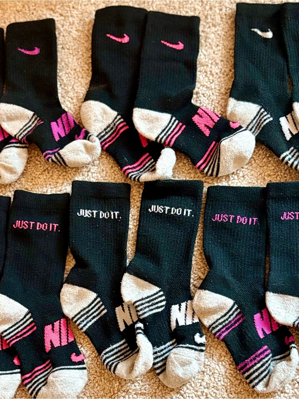 Nike Boys Crew Socks Bundle (Shoe Size 10C–3Y) – 6 Pairs